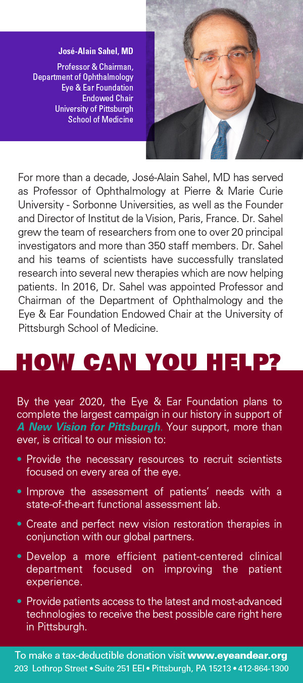 Eye & Ear Mission 2020 Eye & Ear Foundation of Pittsburgh