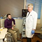 Dr. Jonas Johnson with Patient