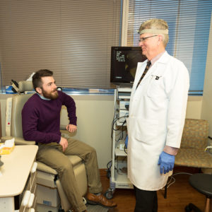 Dr. Jonas Johnson with Patient