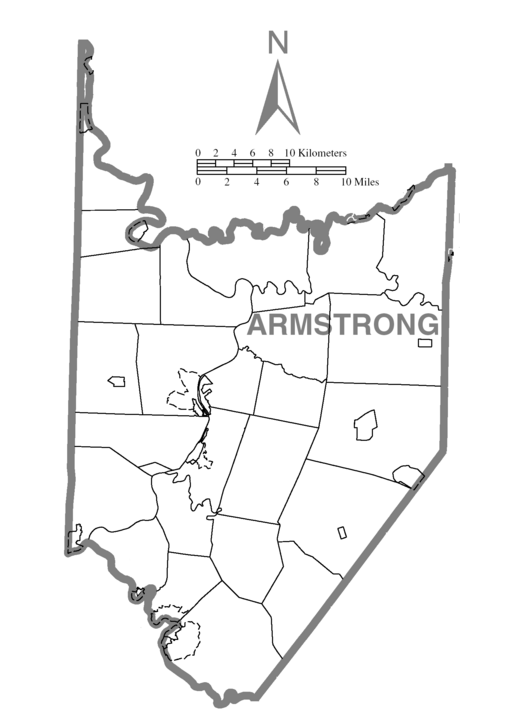 field map of Armstrong County