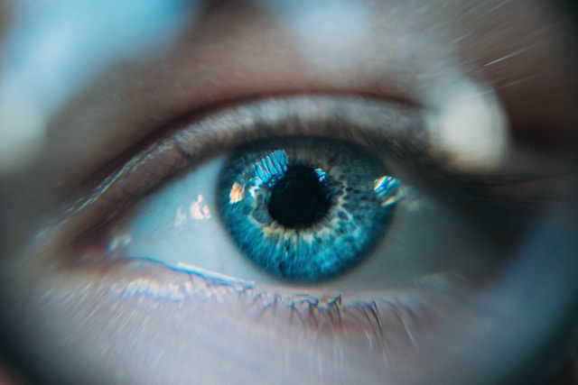 Close up of a blue eye