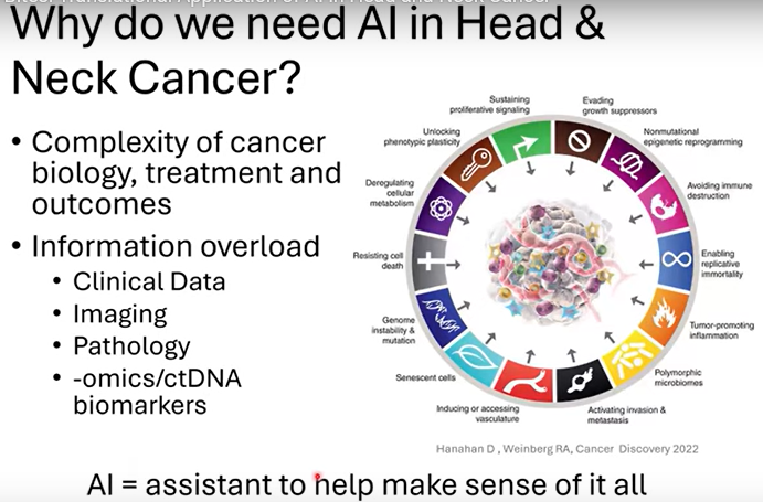 slide from presentation - why we need AI in HNC