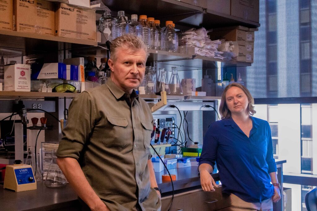 Bryan and Rebecca in the lab
