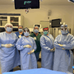 Healthcare team in the operating room for the first Inspire V implant at CHP