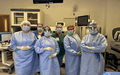 Healthcare team in the operating room for the first Inspire V implant at CHP